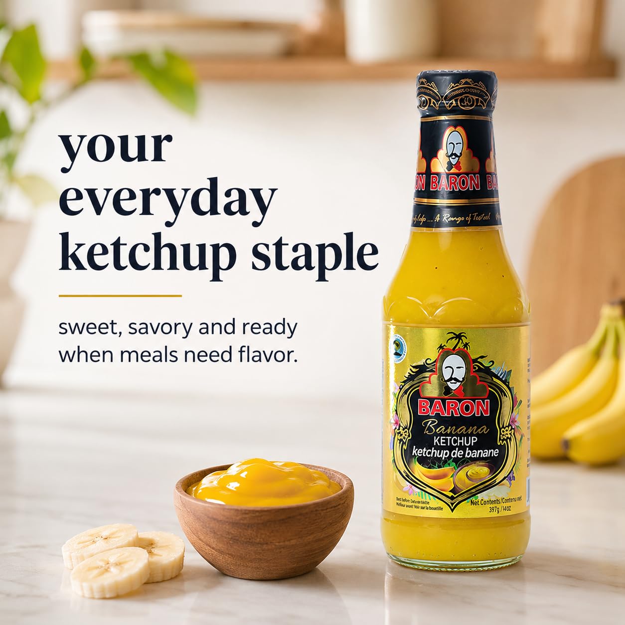 Baron Banana Ketchup, 14 Ounce
