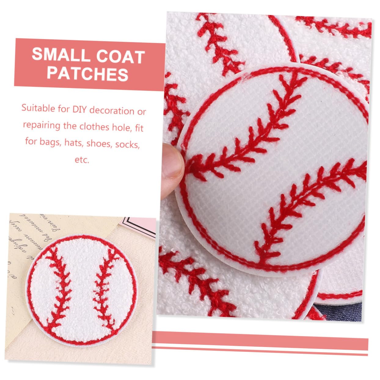 50piezas Parche De Beisbol Reemplazable Para Ropa Parches Decorativos Resistente Al Desgaste Para Chaquetas Gorras y Accesorios De Costura