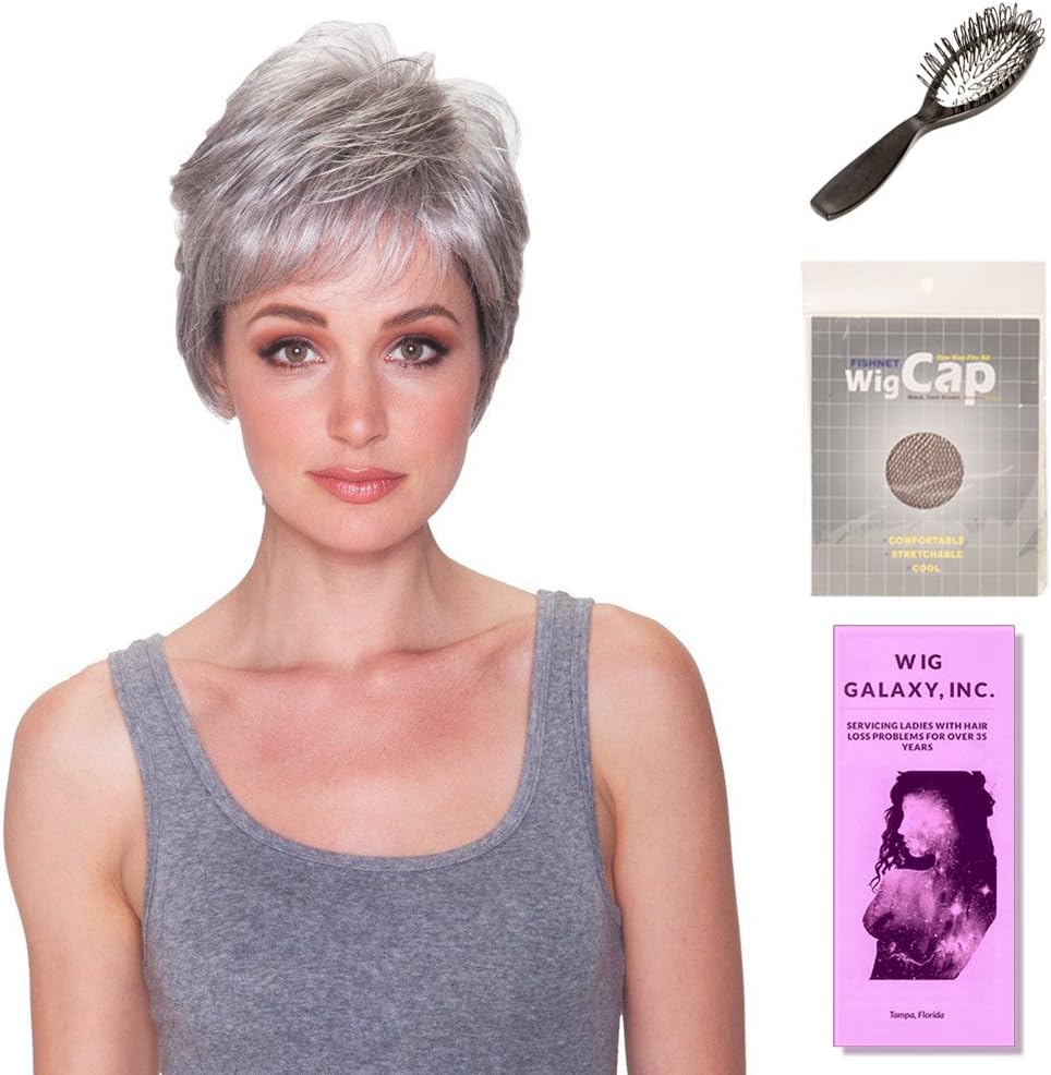 (4 Item Bundle) - (#BT-6029) Liza by Belle Tress, Wig Brush, Booklet and a Free Wig Cap Liner. (Paprika)