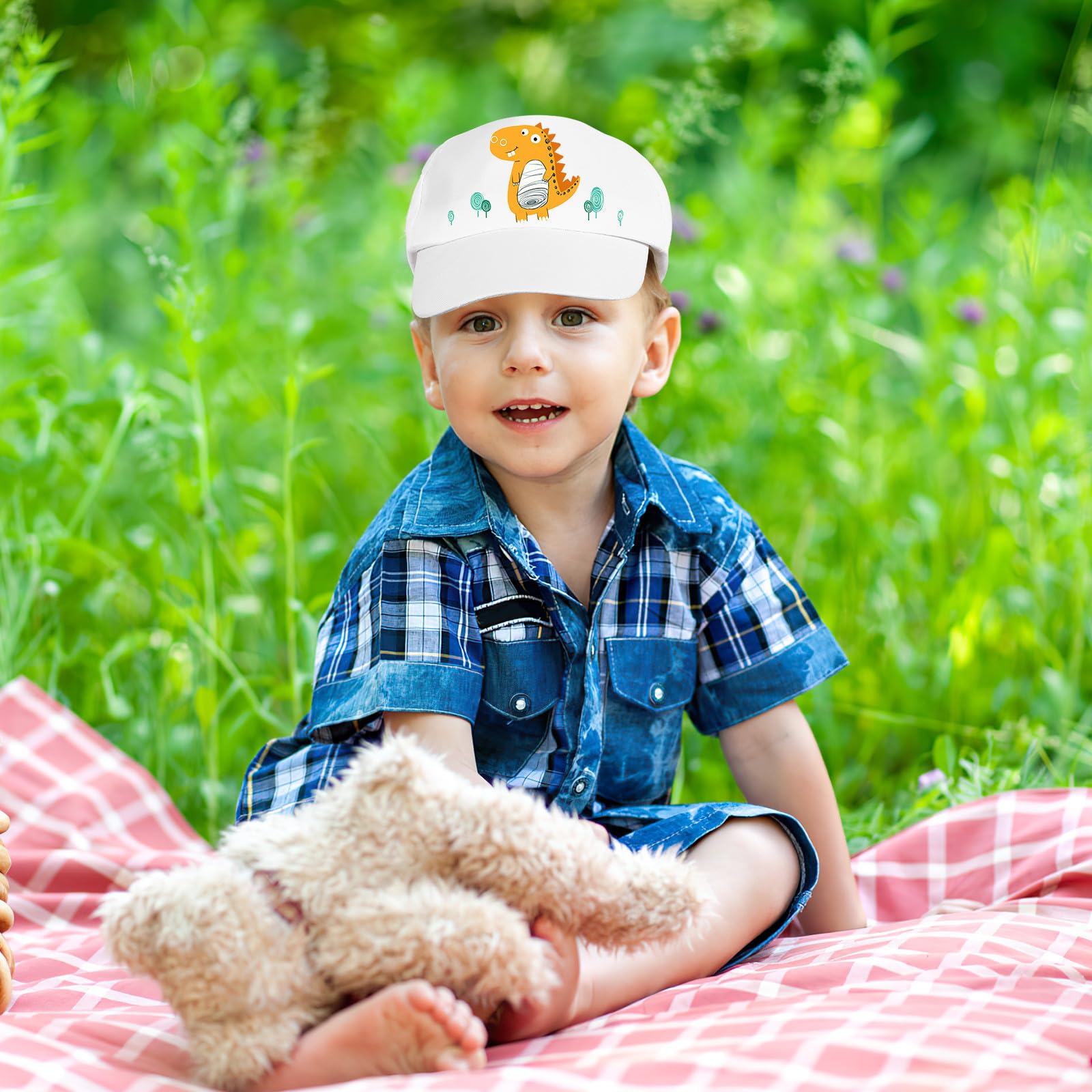 Beavorty Cappellini Fai da Te, 10 Cappellini da Baseball Semplici per Bambini, Cappelli da Pittura in Cotone, Graffiti per Bambini per Progetti Artistici E Creativi.