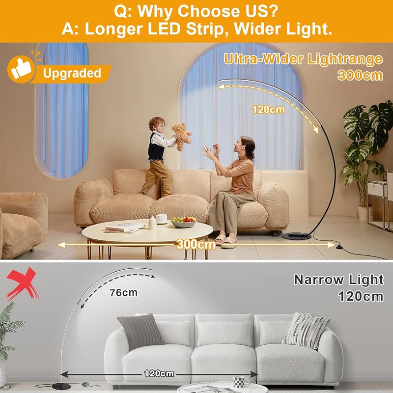 Linkenail LED ívlámpa 25W dimmelhető távirányítóval, 3 színhőmérséklet