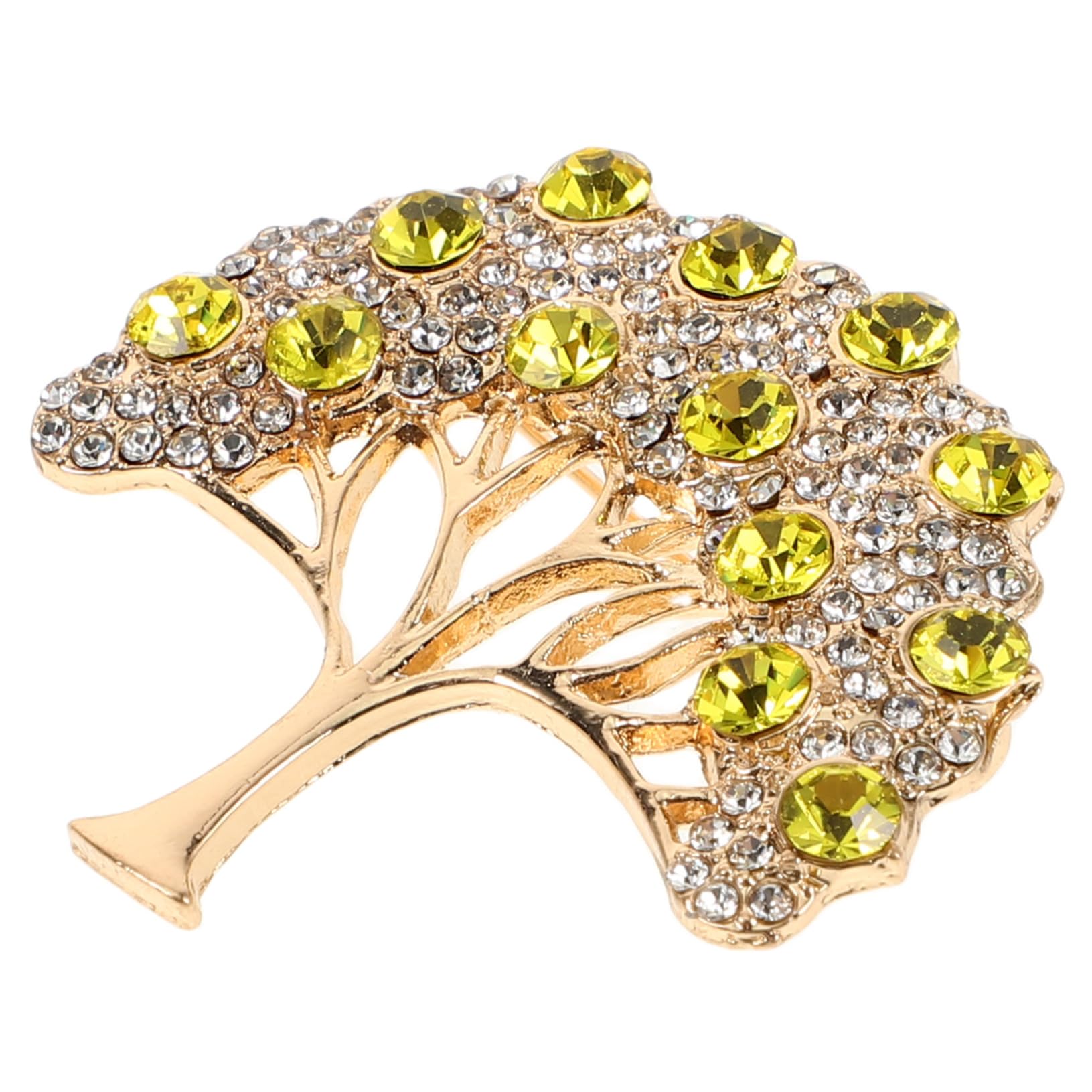 Broche, alfileres, Clip para Chal, Adorno para Sombrero, Diamantes de imitación, Colgante de Buena Suerte para Navidad, Ropa, aleación de Zinc Dorado