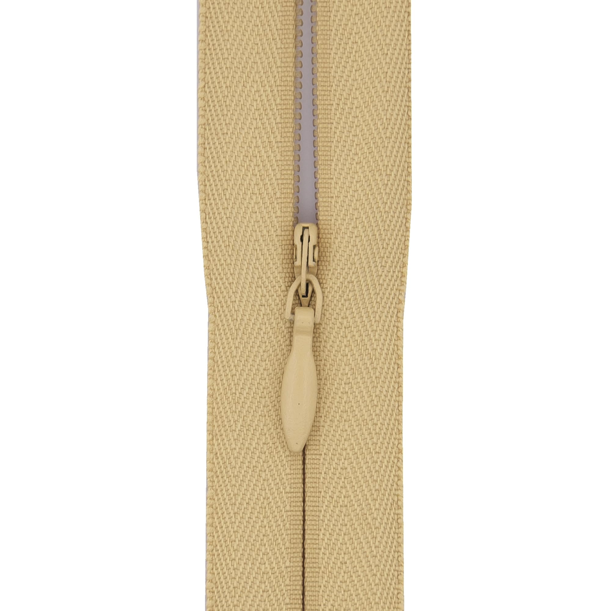 5X #3 Concealed Zip 14 inch (35cm) with Woven Tape for Dresses, Cushions & Pillows -Professional Hidden Nylon Zips for Sewing & Home Decor (Straw Beige)