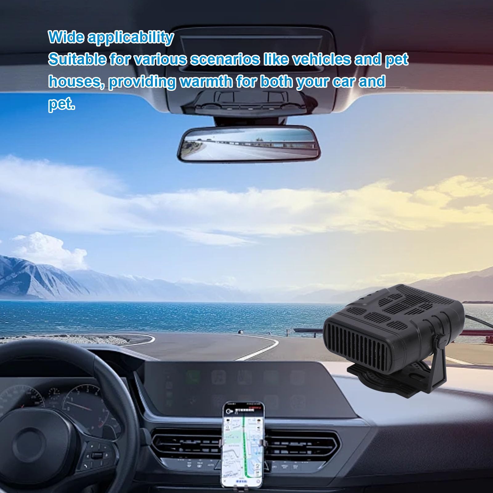 30-W-Monokristall-Solarpanel-Heizung, Einstellbare Temperatur mit Schneller Wärmeverteilung für den Wintereinsatz Im Haustierhaus und Im Auto