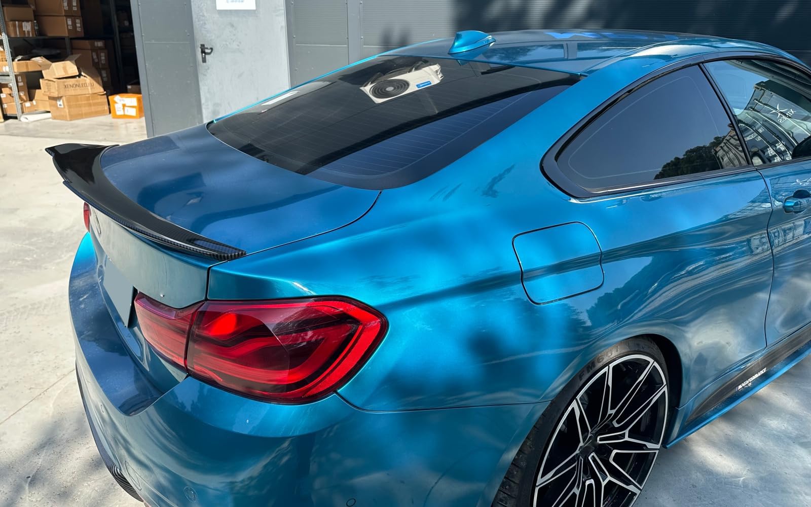 MpTuned Heckspoiler passend für 4er F32 Coupe 2014–2020, Spoiler Lippe Kofferraum PSM Stil, ABS Kunststoff Carbon Optik, Sport Design, Einfache Installation