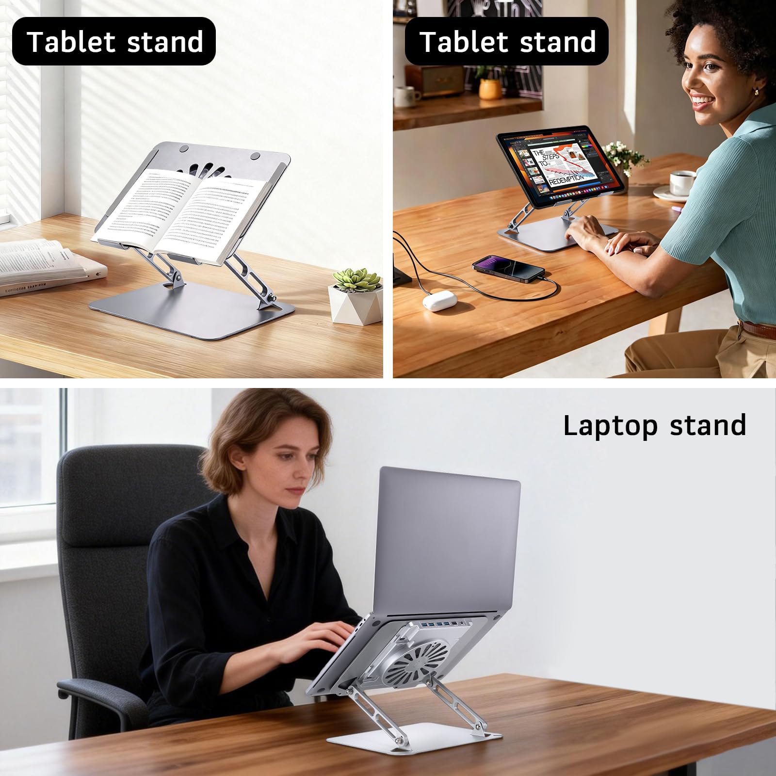 Tapis de refroidissement pour ordinateur portable de gaming avec commande tactile en continu, pour un refroidissement rapide Ordinateur portable de 13 à 16 pouces, pivotant à 360 °, charge maximale de