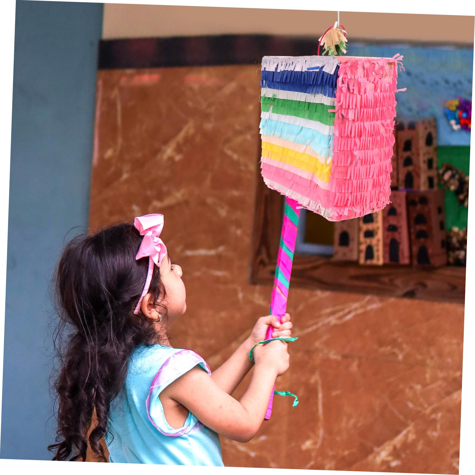 Rosa Kuchen Piñata aus Papier für Geburtstag und Feier