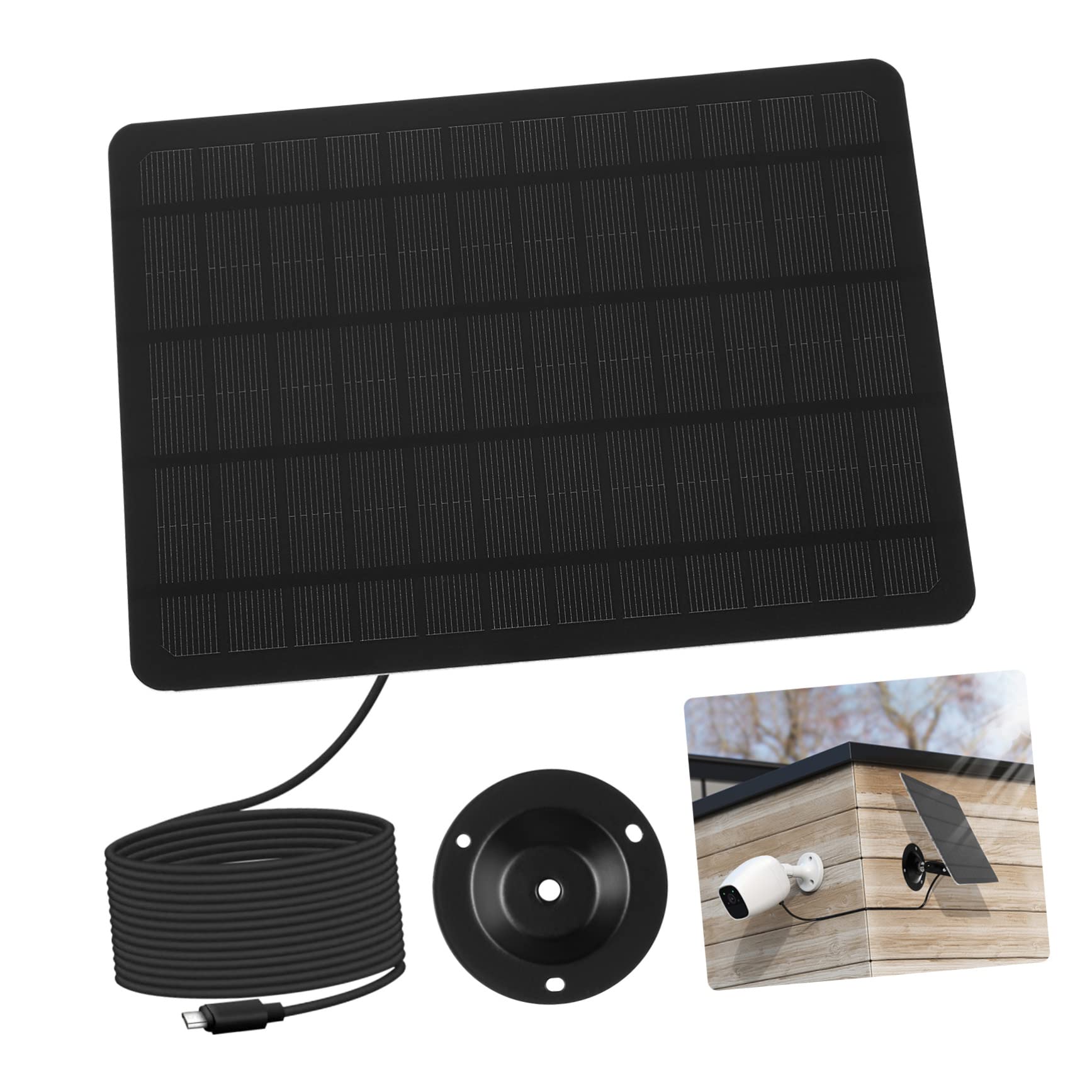 UKCOCO Pannello Solare Monocristallino 20w per Impianti Solari Domestici Installazione Flessibile e Staffe di Montaggio a Parete per Esterni