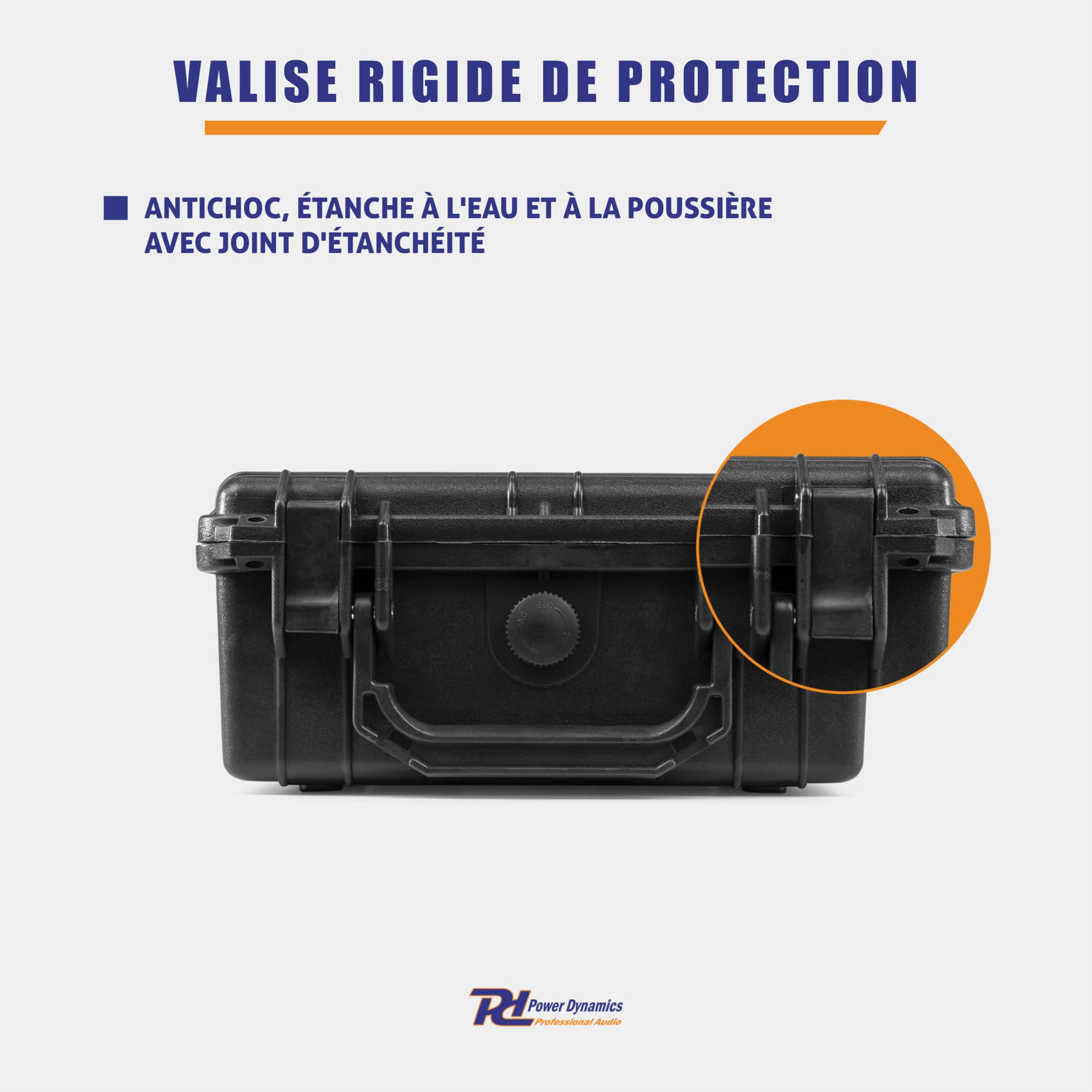 Power Dynamics GIGCase2 Valise de Protection - Antichocs, Résistante à l'Écrasement, Étanche à l'eau et à la Poussière IP67, Idéal pour Transporter Vos Équipements de Valeurs en Sécurité