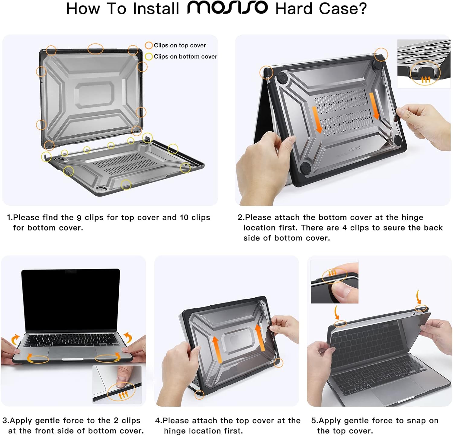 MOSISO Compatible with MacBook Air 13 inch Case 2026 2025 2024 2023 2022 M4 A3240 M3 A3113 M2 A2681, Heavy Duty Hard Shell Cover with TPU Bumper&Keyboard Cover for MacBook Air 13.6 inch Case, Black - Image 3