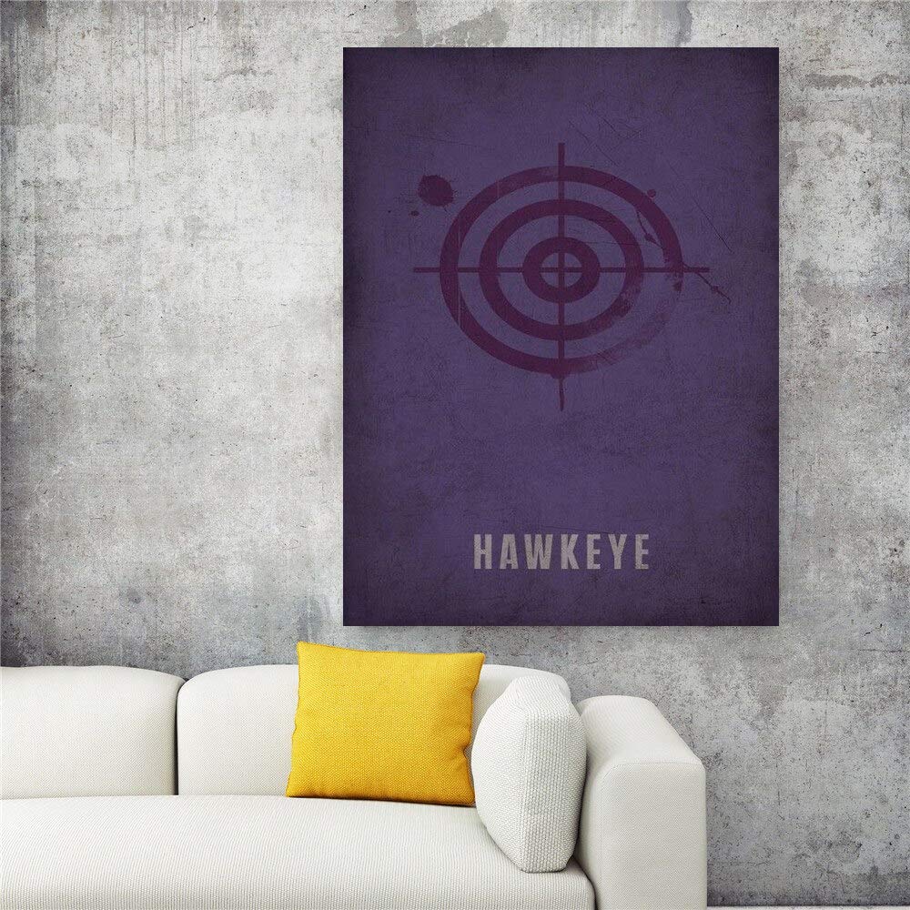 QAZZ Hanging Painting Wonder Woman Captain America Hulk Spider-Man Wall Art Canvas Painting Nordic Posters and Prints Wall Pictures for Bathroom Decor C 15X20 cm No Framed