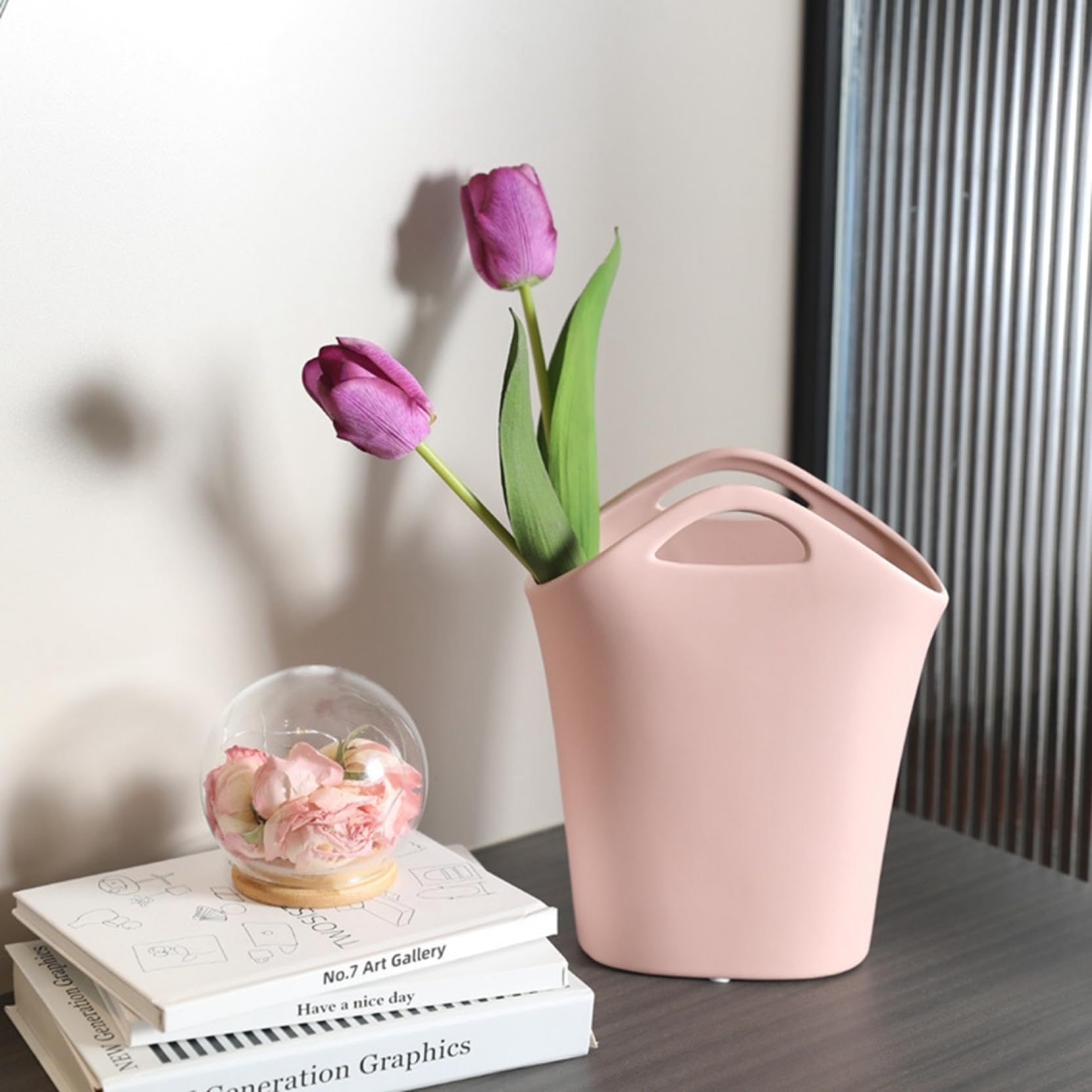 Amazon.co.jp: 花筐 花籠 クリーム色 ins セラミック 花瓶 陶磁器 陶芸 