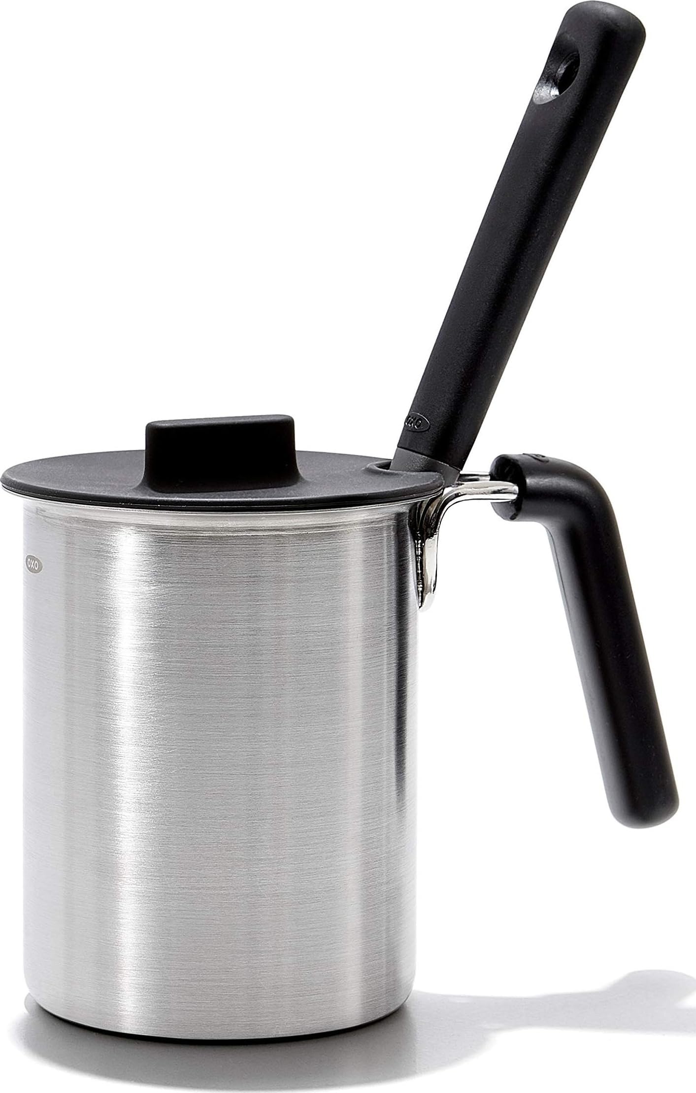 OXO Outdoor Grilling Basting Pot and Brush Set | 18 Oz Capacity, Stainless Steel Pot & Lid, Contains Silicone Basting Brush, Ideal for BBQ Sauce and Marinades