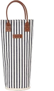 ZORMY Single Bottle Insulated Wine Tote, 1 Bottle Wine Carrier Bag Padded Wine Cooler Perfect Wine Lover's or Wedding Gift-Stripe (Srtipe)