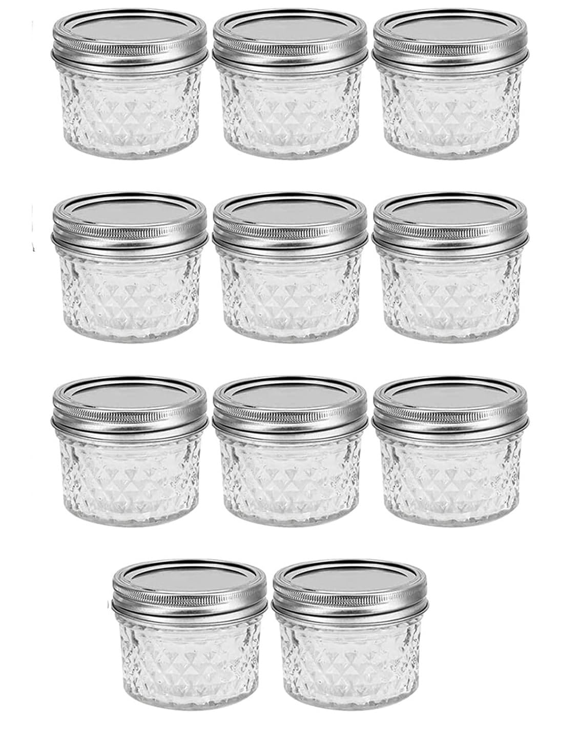 GINOYA BROTHERS Wide Mouth Mini Glass Mason Jars For Canning Decorating,Preserving & Kitchen Storage -100 ml. [10 Pieces] (B08FZ69BZ8) Amazon Price History, Amazon Price Tracker