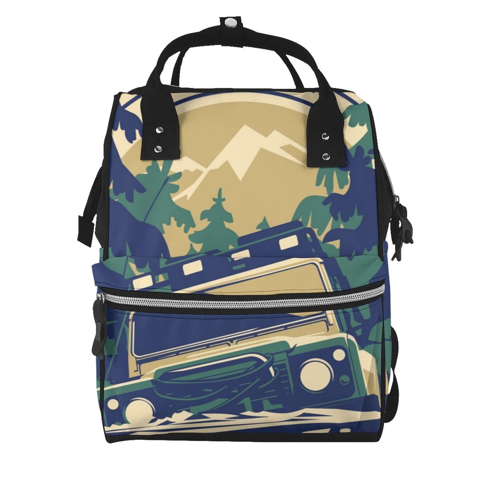 Sac à langer tout-terrain grand format | Sac à dos de voyage décontracté mixte