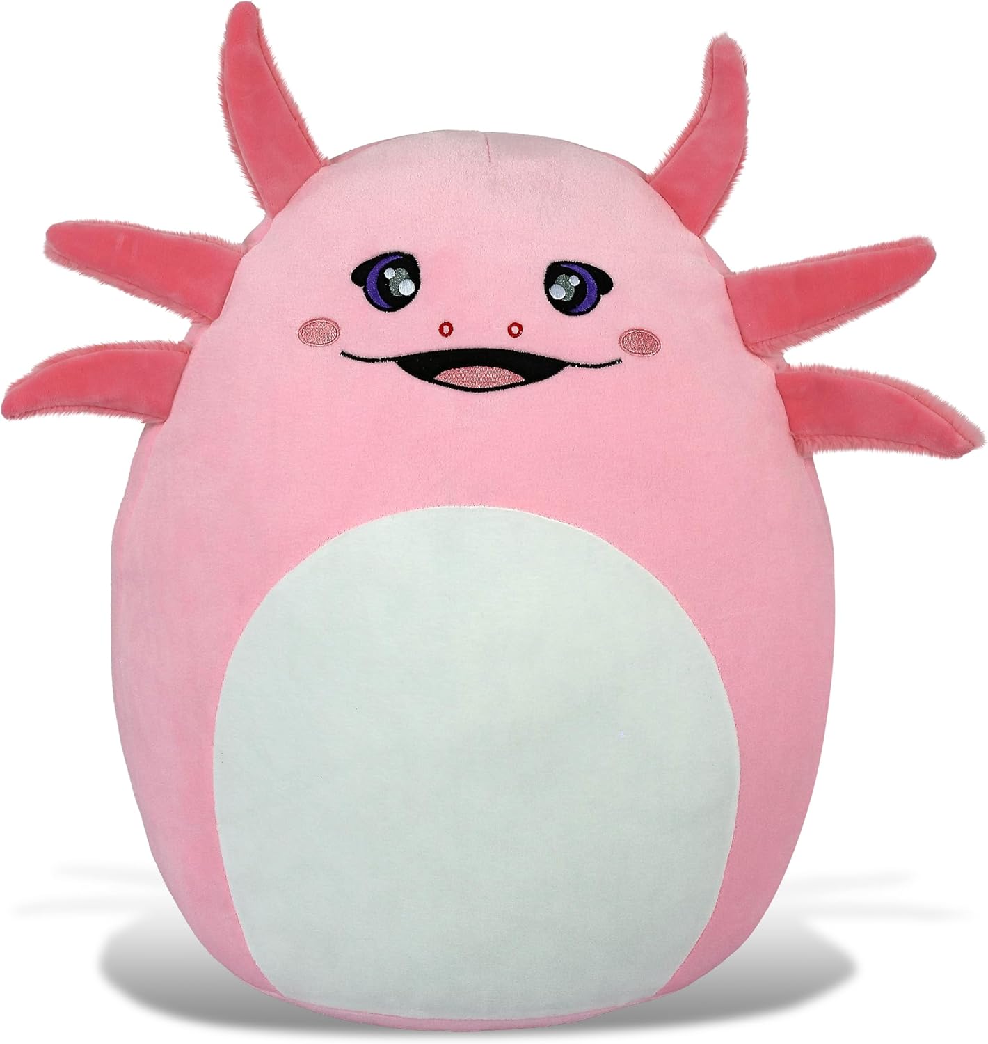 DolliBu Snug Mooshies Axolotl Stuffed Animal Plush Toy - Large Cuddly Wild Life Super Squishy Soft Toys, Huggable Big Plush Animals for Girls and Boys, Cute Toy Animal Pillow for Kids - 17 inches