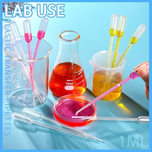 Miniatura 5 de Pipetas de transferencia de 0.0 fl oz Teenitor Eye Droppers 50 pipetas de plástico, pipetas de transferencia para líquidos, aceites esenciales