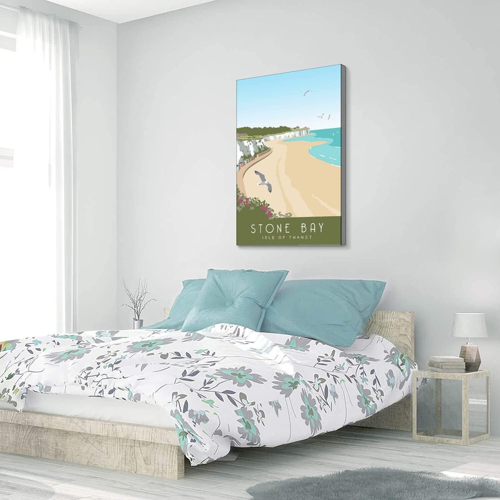 Cartel decorativo de viaje de la bahía de piedra de la vendimia de la bahía de Kent carteles decorativos de la lona del dormitorio moderno del arte de la pintura