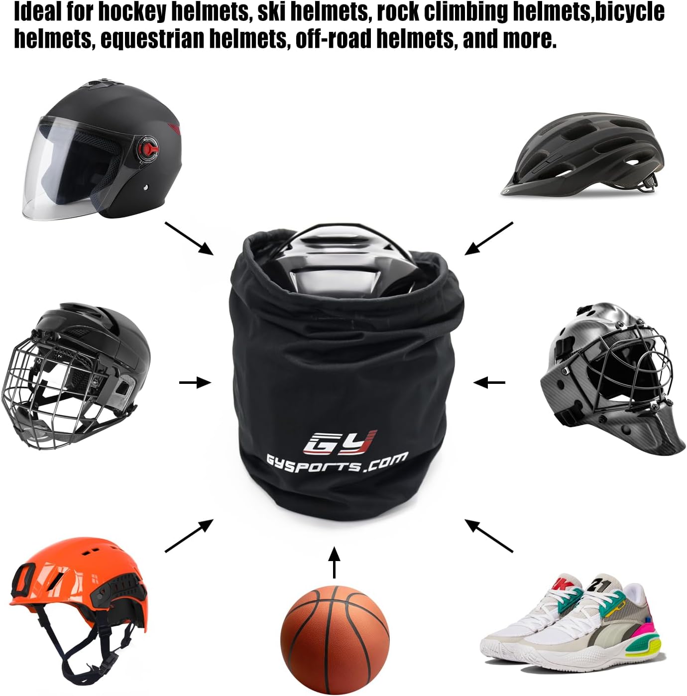GY Sports Helmet Bag Premium Ice Hockey Bag Organizer (17-Inch)