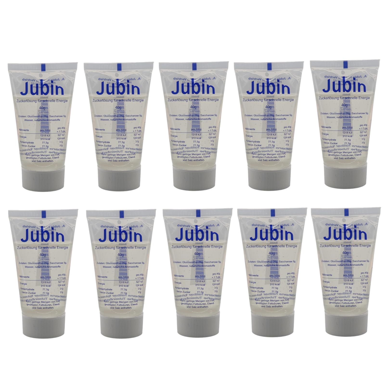 Jubin Zuckerlösung schnelle Energie Lösung, 40 g Lösung I für Diabetiker und Sprtler I Unterzuckerung I Hypoglykämie I rasche Energieversorgung I Spar-Set plus Pharma Perle give-away (10)
