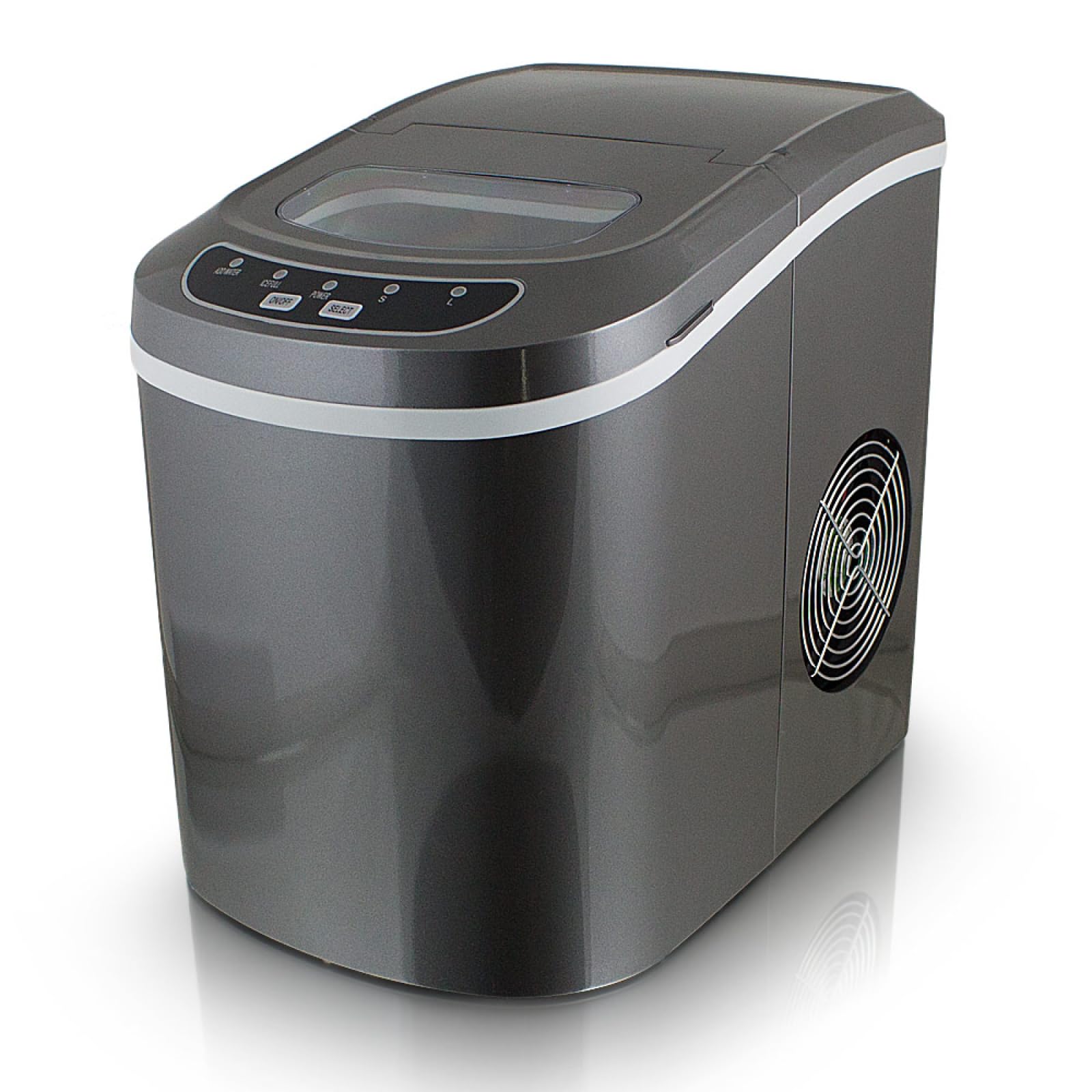 Eiswürfelmaschine Eiswürfelbereiter Eiswürfel Ice Maker EIS Maschine Icemaker (Dunkelgrau)