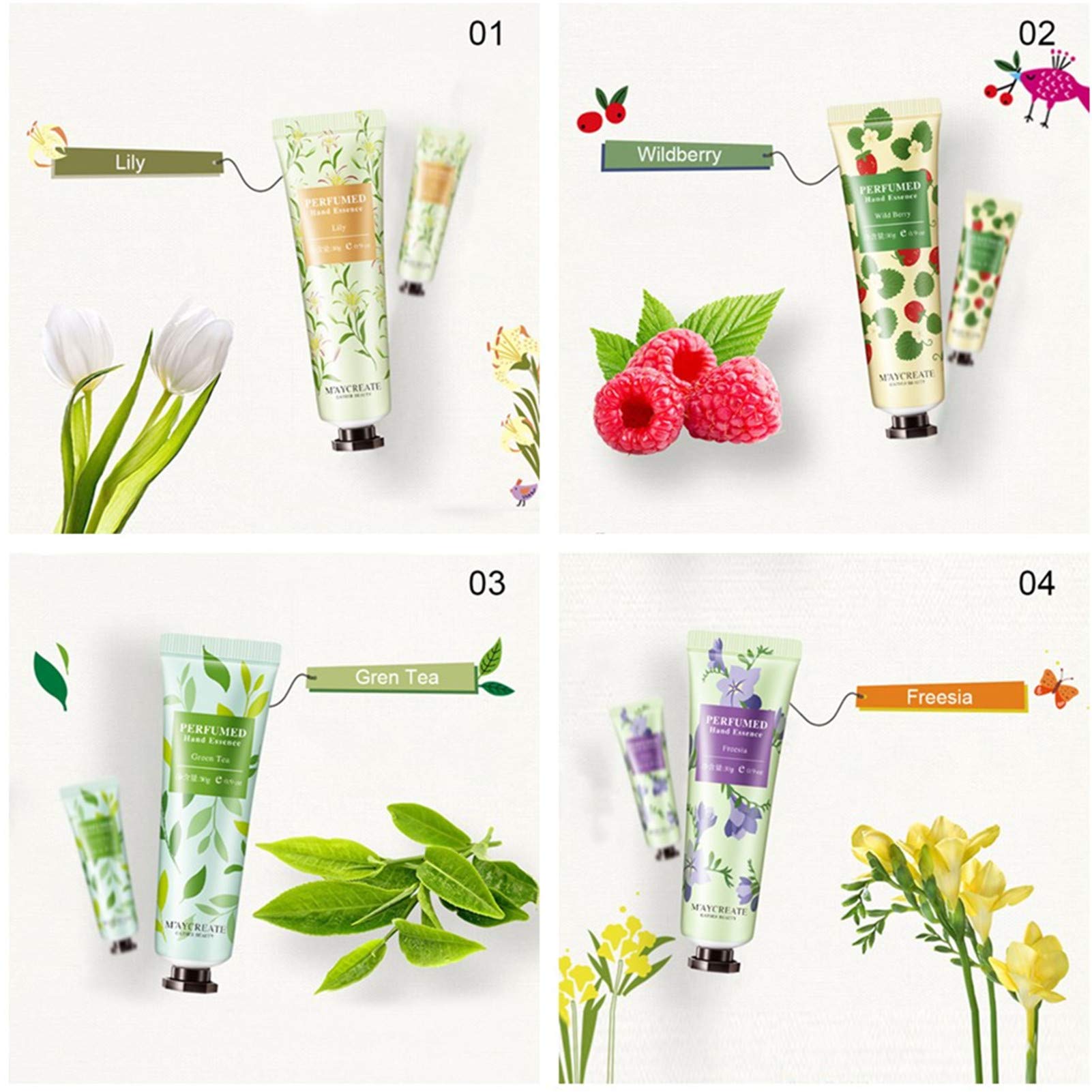 Paquete de 10 cremas de manos con fragancia de frutas, crema hidratante para el cuidado de las manos, set de regalo de viaje con manteca de karité, aloe natural y vitamina E para hombres y 8