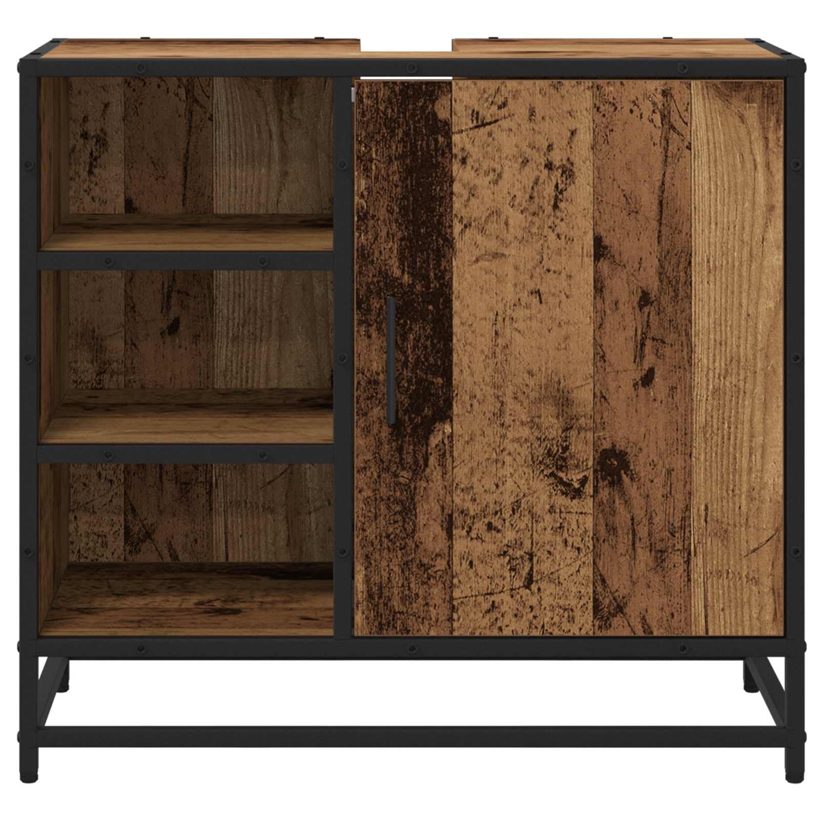 Armoire de salle de bain Bois vieilli 65 x 33 x 60 cm Bois d'ingénierie
