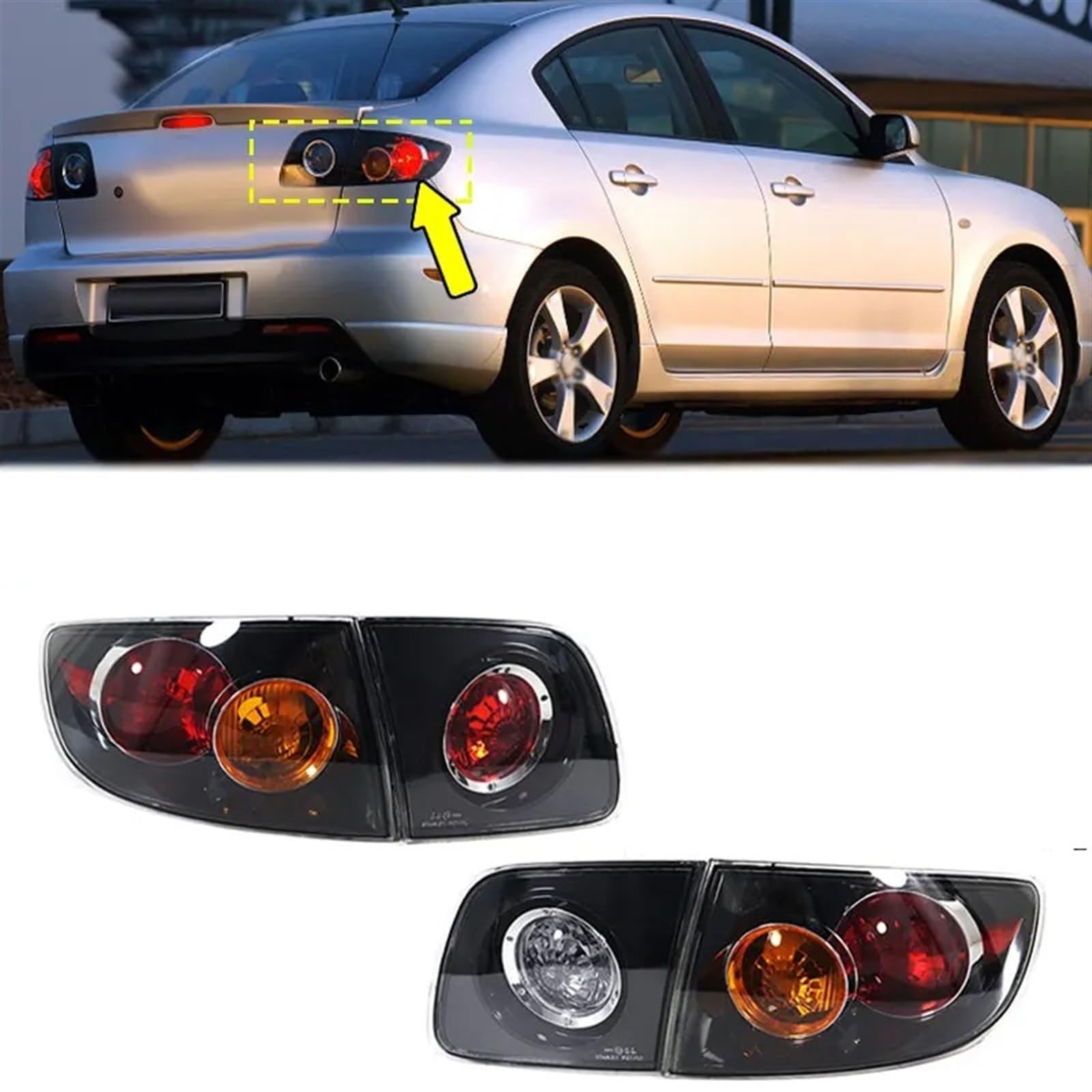 Tylne światła dla Mazdy 3 Sedan 2004 2005 2006 2007 2008 2009 2010 tylne światło migające światło ostrzegawcze światło hamowania światło cofania tylna obudowa światła tylne światło