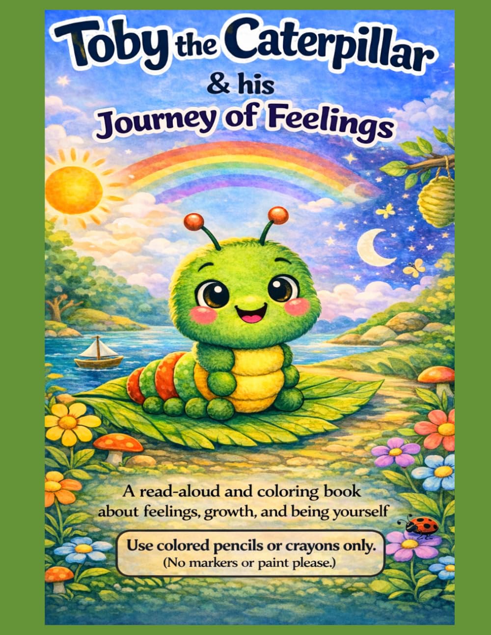 Toby the Caterpillar and His Journey of Feelings: A read-aloud and coloring book about emotions, growth, and being yourself