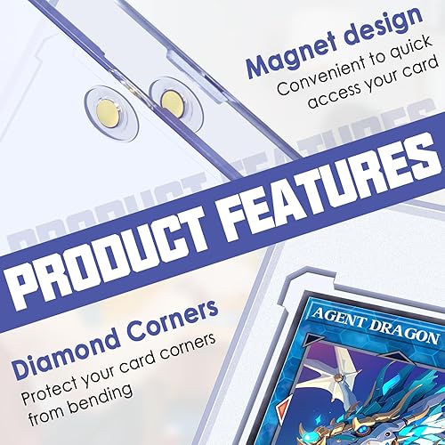 Miniatura 4 de Portatarjetas magnéticos de 20 quilates para tarjetas intercambiables, fundas rígidas de 35 puntos para tarjetas MTG, tarjetas YUGIOH, tarjetas