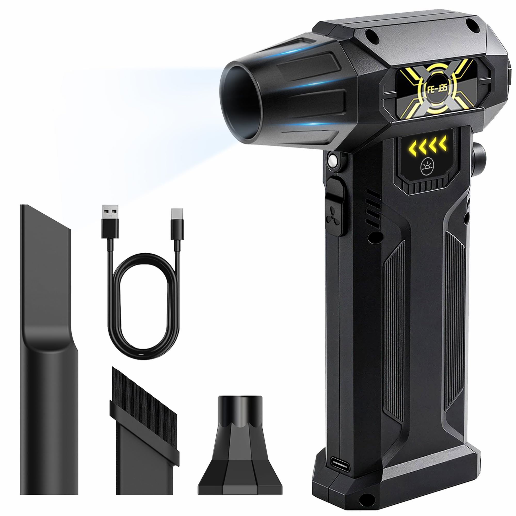Compressed Air Duster Cordless Electric Air Blower 130000 RPM Rechargeable Computer Cleaner for PC Keyboard Cleaning Portable Air