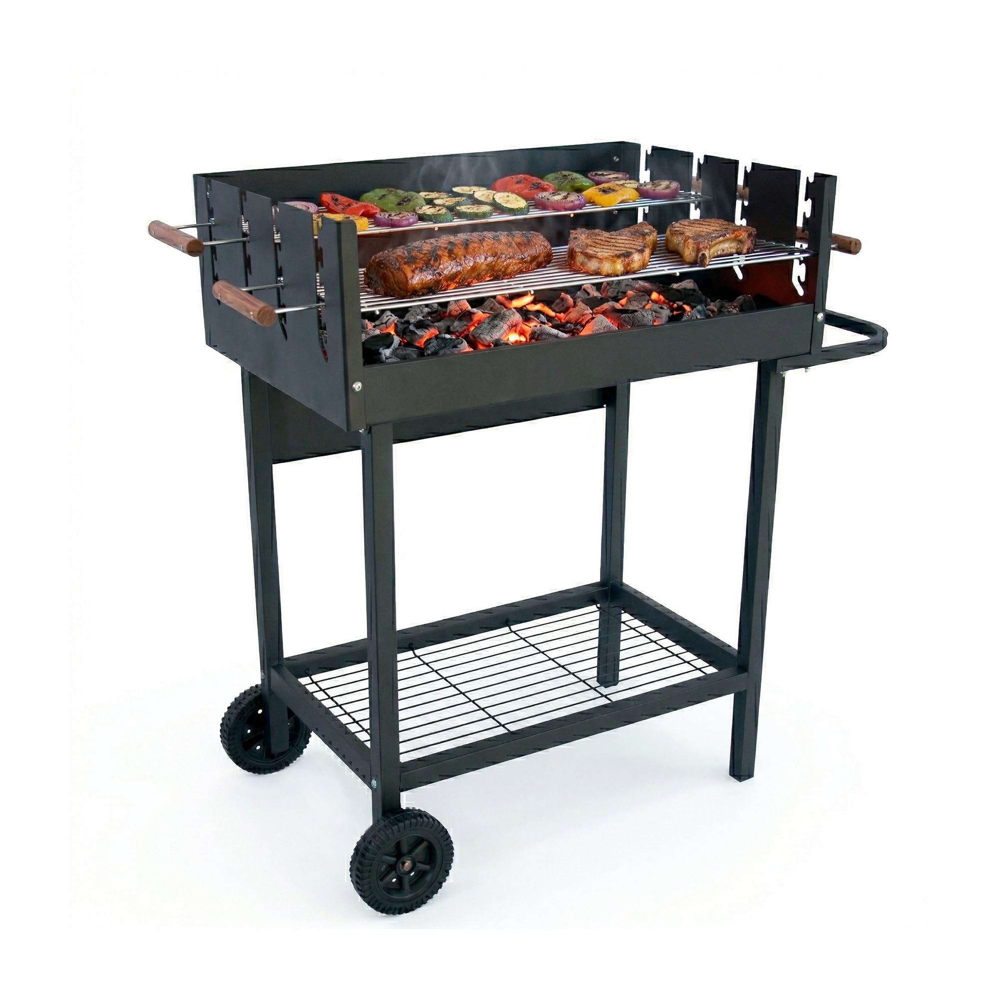Amig Black - Charcoal Barbecue - 94 X 51 X 93 Cm - Made Of Steel - For Garden And Patio Use With Family Gatherings, Featuring Easy Assembly, Convenient Cleaning, And Consistent Quality. Mod. Draken