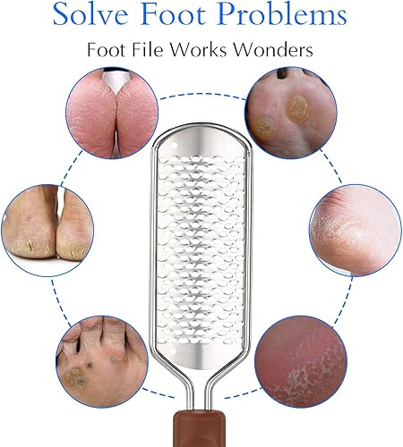 Miniatura 3 de Lima de pedicura profesional, exfoliante de pies desmontable de acero inoxidable colosal, removedor de piel dura, escofina de pedicura para pies