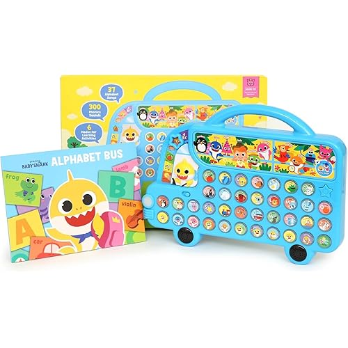Pinkfong Baby Shark ABC Alphabet Bus (2nd Edition) Sound Pad | Premium Interactive Electronic Toy, Music Pad | Learning & Education Toys, Gifts for Kids and Toddlers