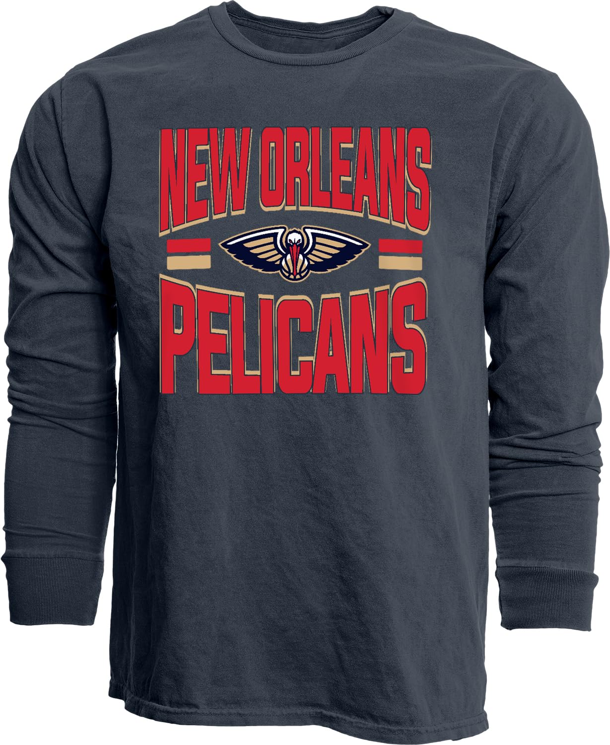 Blue 84 NBA Unisex-Adult NBA Officially Licensed Long Sleeve T-Shirt Ringspun Bold Team Color