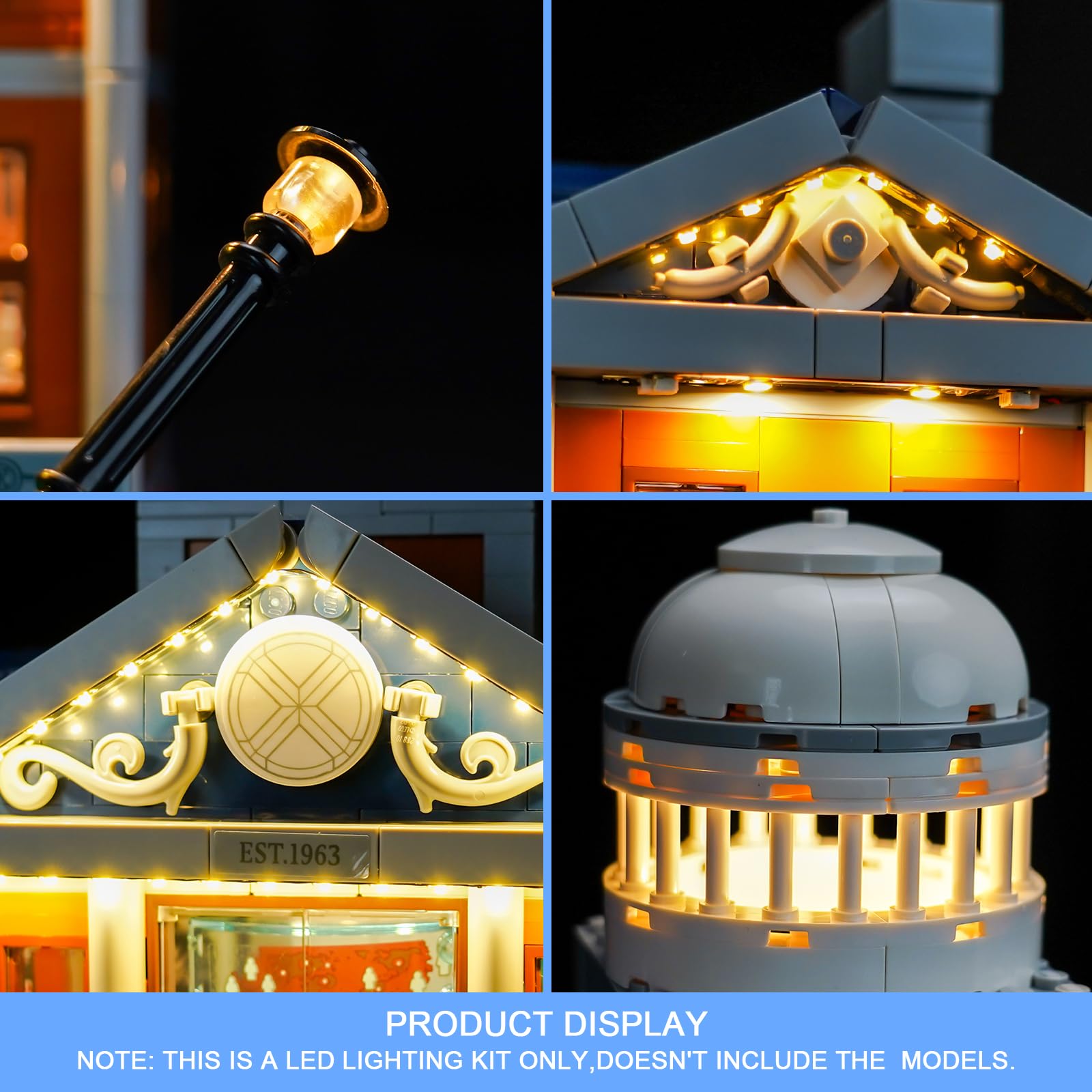 LocoLee Led Light Set Compatible with Lego X-Men: The X-Mansion Led Decoration Lighting Kit Compatible with Lego 76294 Building Blocks Model,Only Lights Set,No Model - Image 4