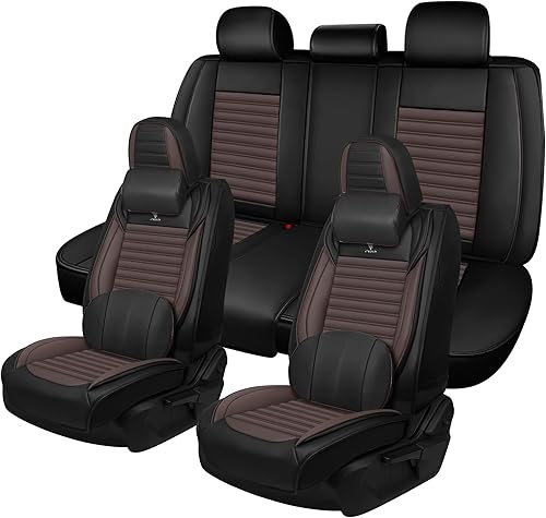 Miniatura 17 de Seat Covers Fit for Mini Convertible 2009-2025 Premium Leather Car Seat Covers, Waterproof Non-Slip and Airbag Compatible, Fashion Car Seat Black