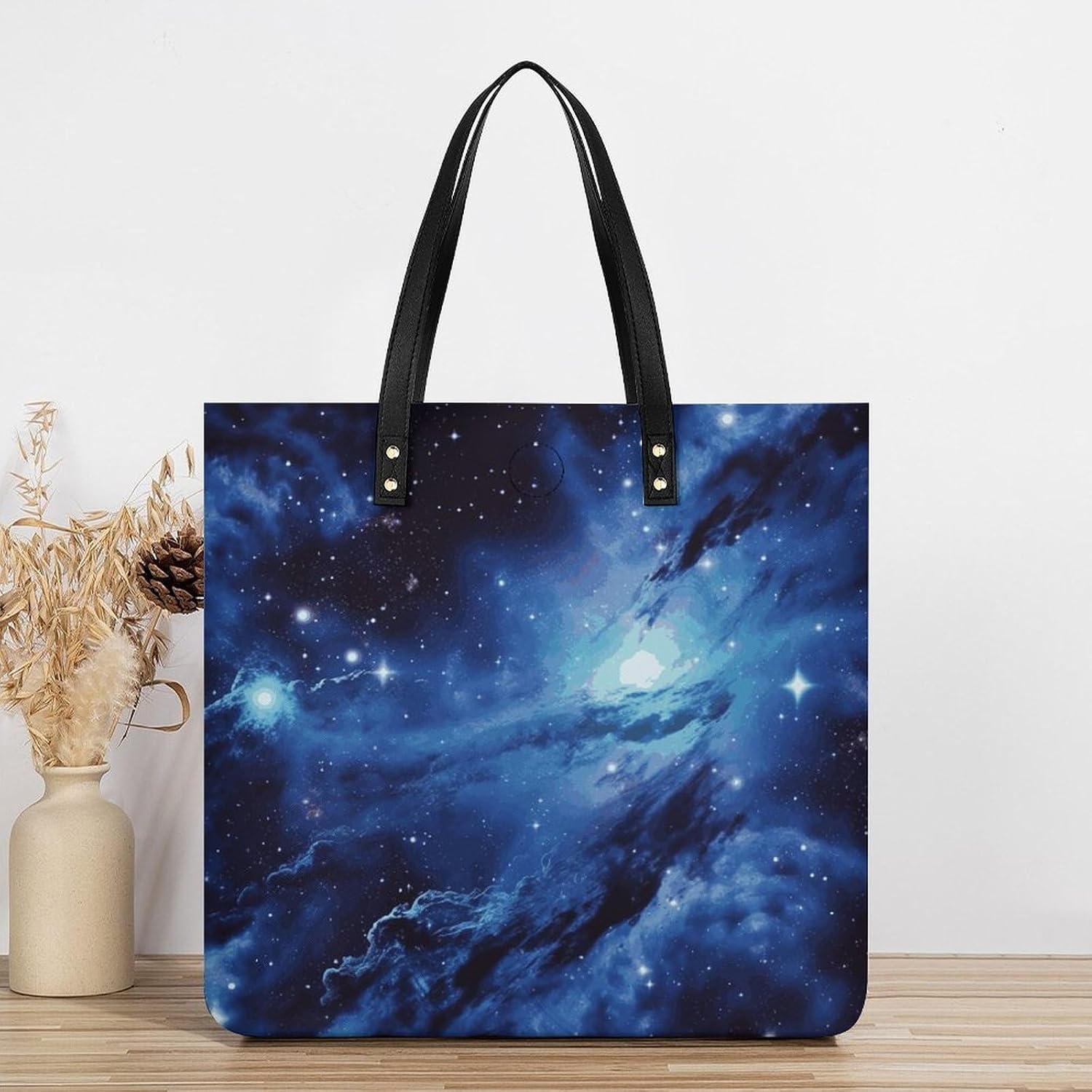 Blue Universe Space Galaxy Handbags Large Capacity, Tote Bag Stylish Slouchy, Shoulder Bags for Work Beach Travel And Shopping Grocery.