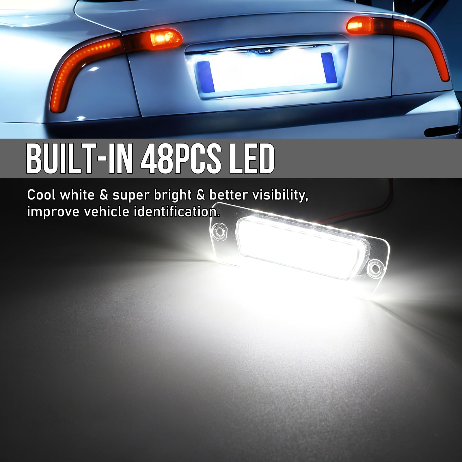 2PCS 18-SMD LED License Plate Lights Error for Explorer Escape T1H6 2PCS 18-SMD LED License Plate Lights Error for Explorer Escape T1H6
