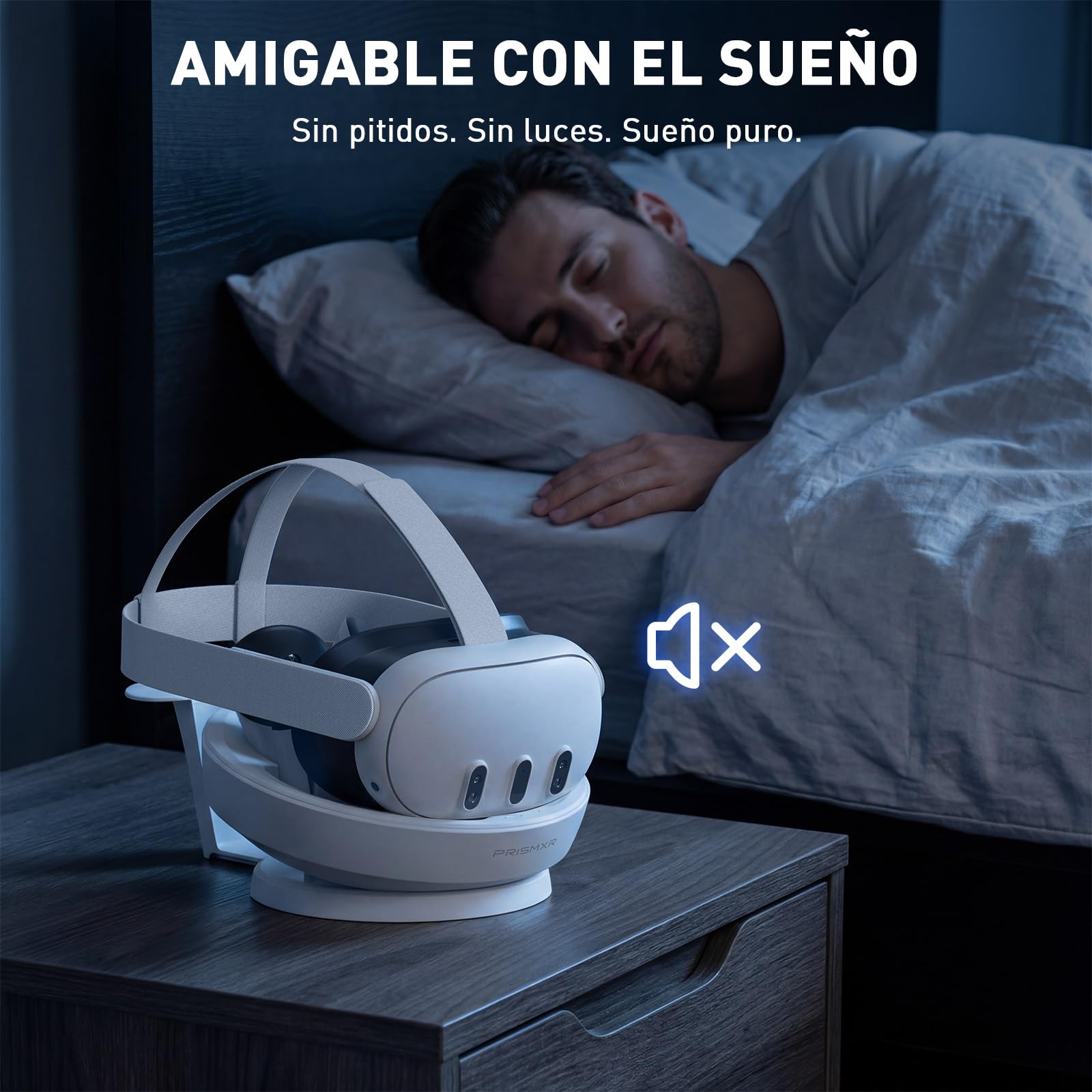 PRISMXR Base de Carga Compatible con Meta Quest 3 Accesorios Estación de Carga Rápida para Quest3 y Controladores con 2 Baterías Recargables (con Cargador,Passthrough) - Carina D1