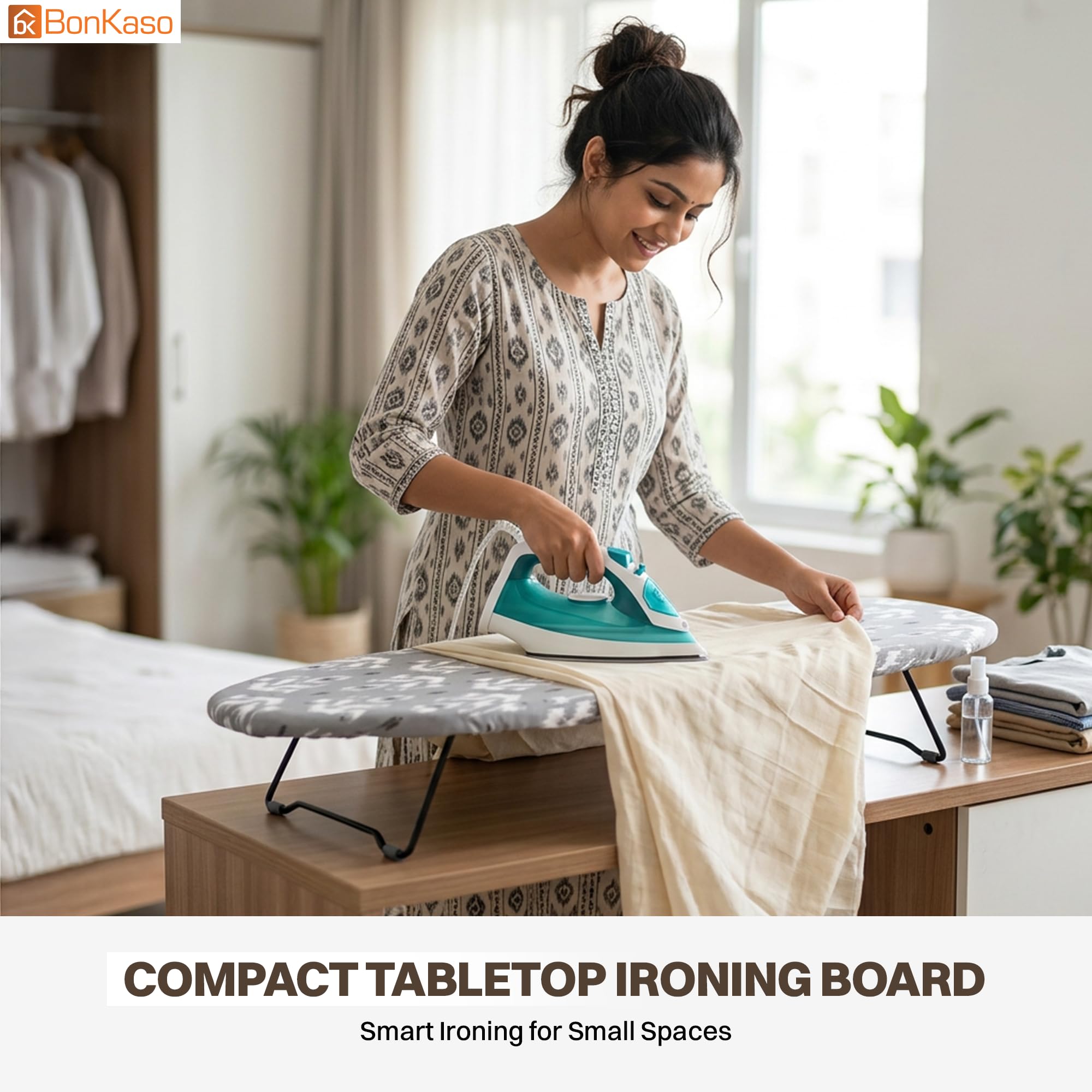 Lifelong Table Top Board for Ironing | Portable Ironing Stand | Iron Board | Compact &amp; Space Saving | Ironing Table for Dorms, Laundry Rooms