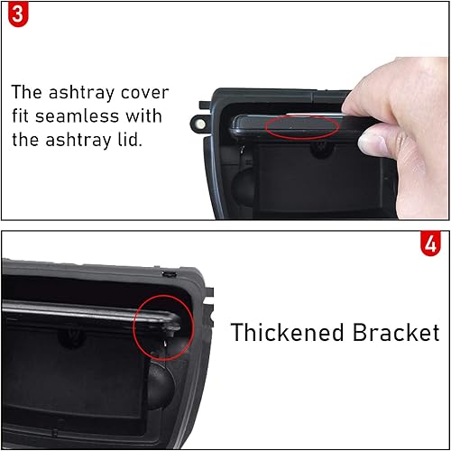 Miniatura 6 de Jaronx Reemplazo del cenicero de consola central BMW para BMW Serie 5 F10 F11 520i 523i 525i 528i 530d 535i-Reemplazo para 51169206347