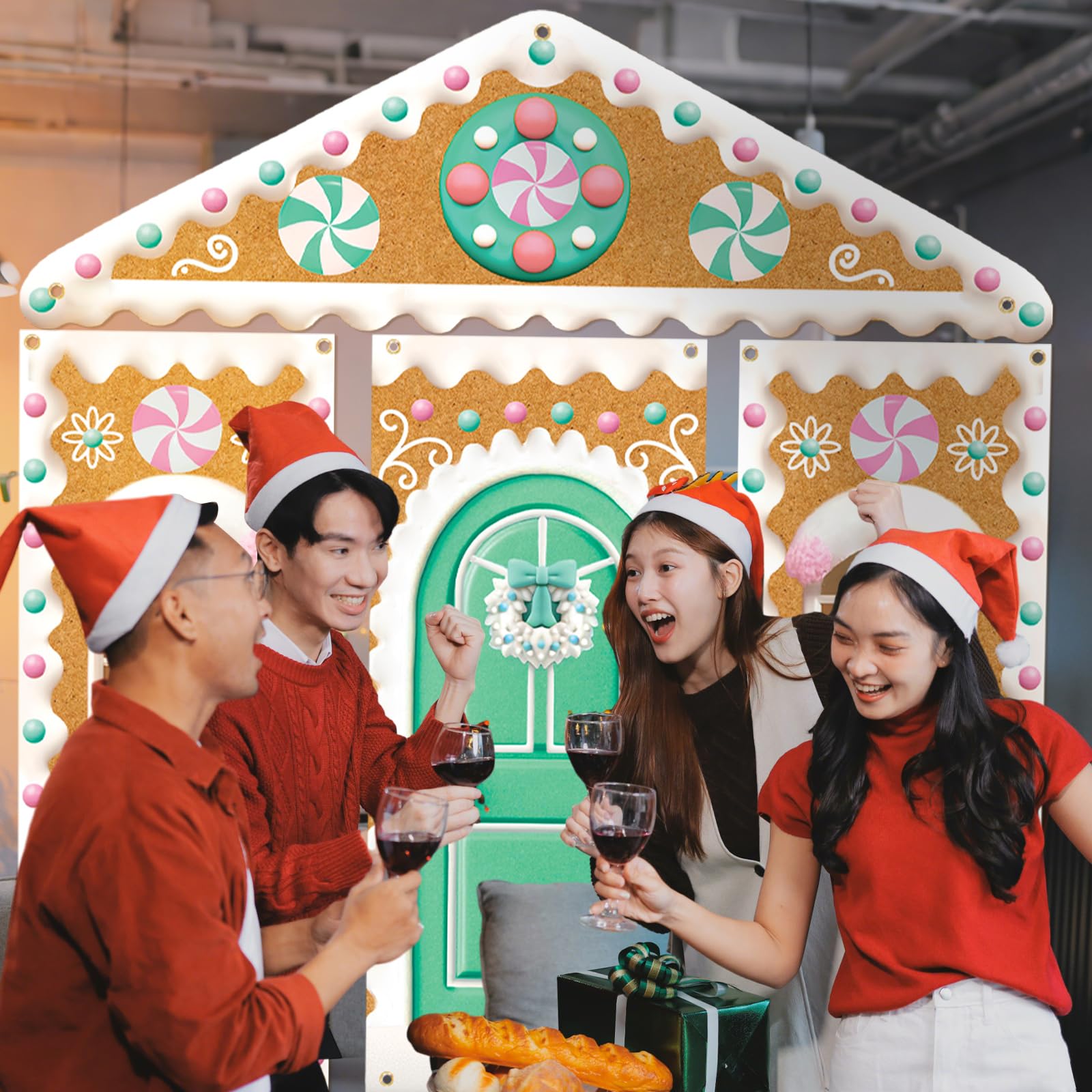 Snapklik.com : SmoothNovelty 4 Pcs Christmas Gingerbread House Door ...