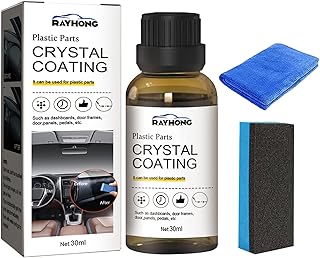 Cristal Coating para PláStico Del Carro, Plastic Parts Crystal Coating, Plastic Parts Refurbish Agent, Crystal Coating for Car, Long Duration Plastic Parts Refresher Agent (1PCS)