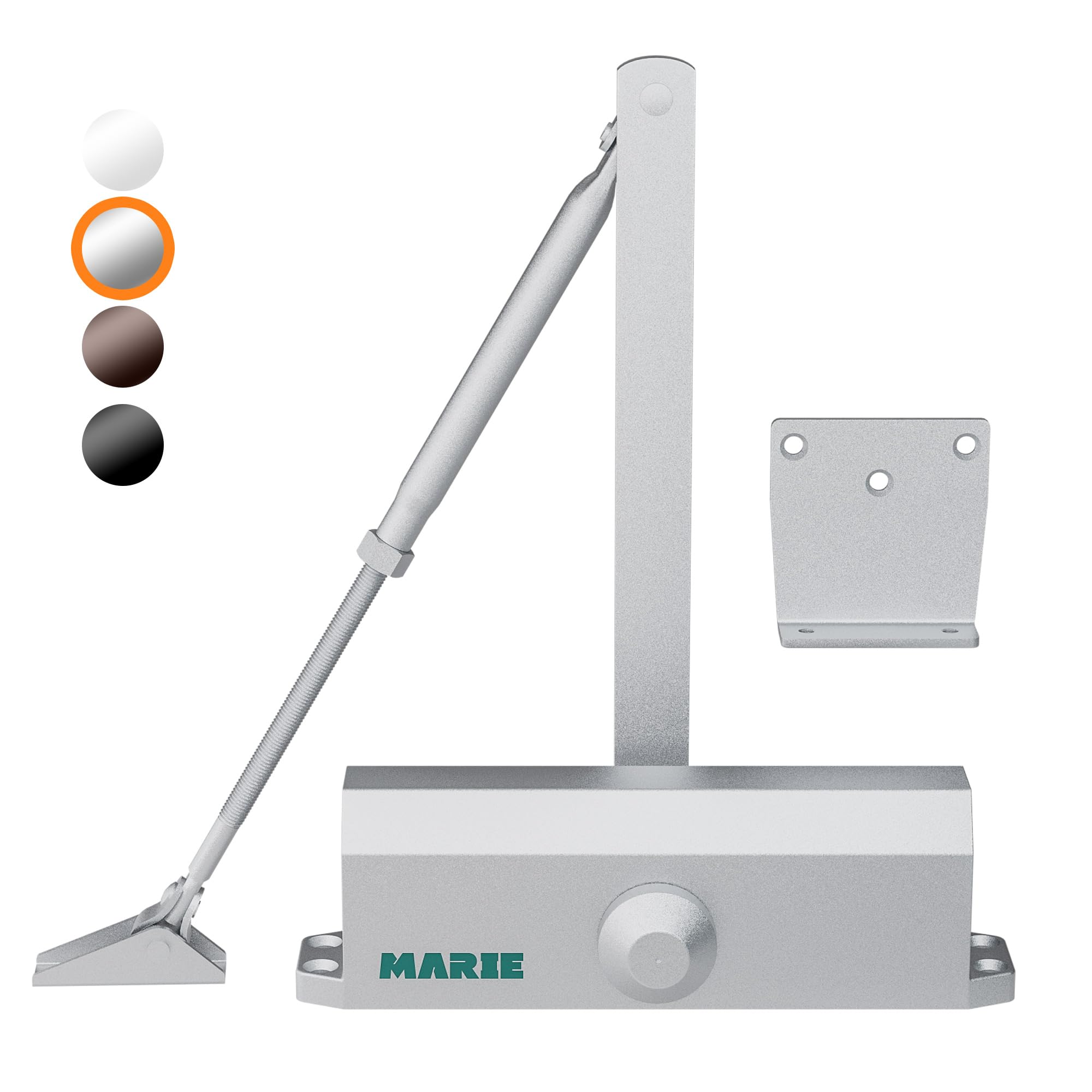 Hold Open Door Closer Applies Regular,Top Jamb Mounting,Adjustable Automatic Size 3 Door Closer for 88-143 lbs Residential and Commercial Medium Doors