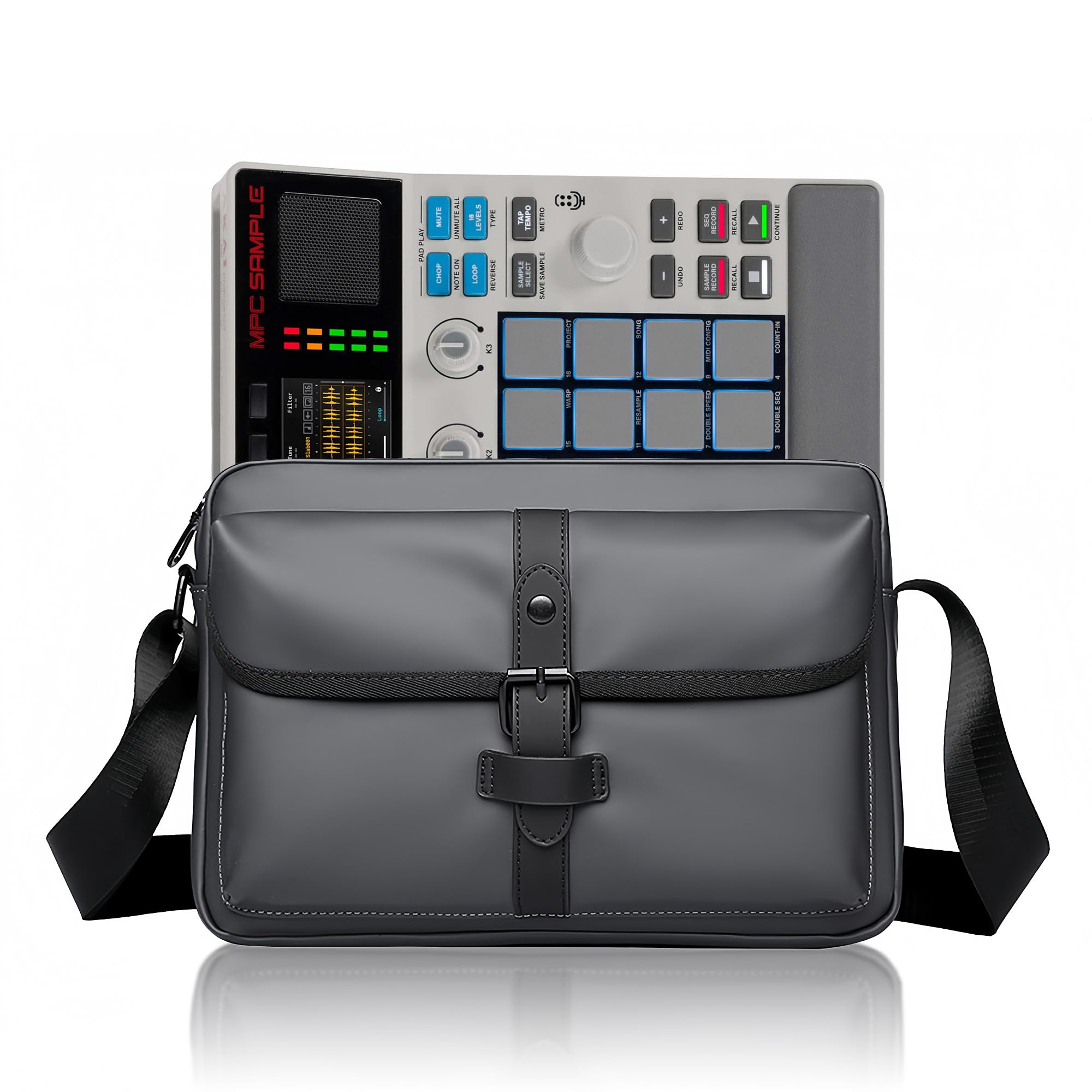 Musiin Synthesizer-Tasche der VNEX-Serie für den Heimweg,kompatibel mit Akai MPC Sample,Teenage Engineering OP-1,EP-133, Softube Flow Studio,wasserdichte Tasche mit mehreren Fächern für Live-Transport