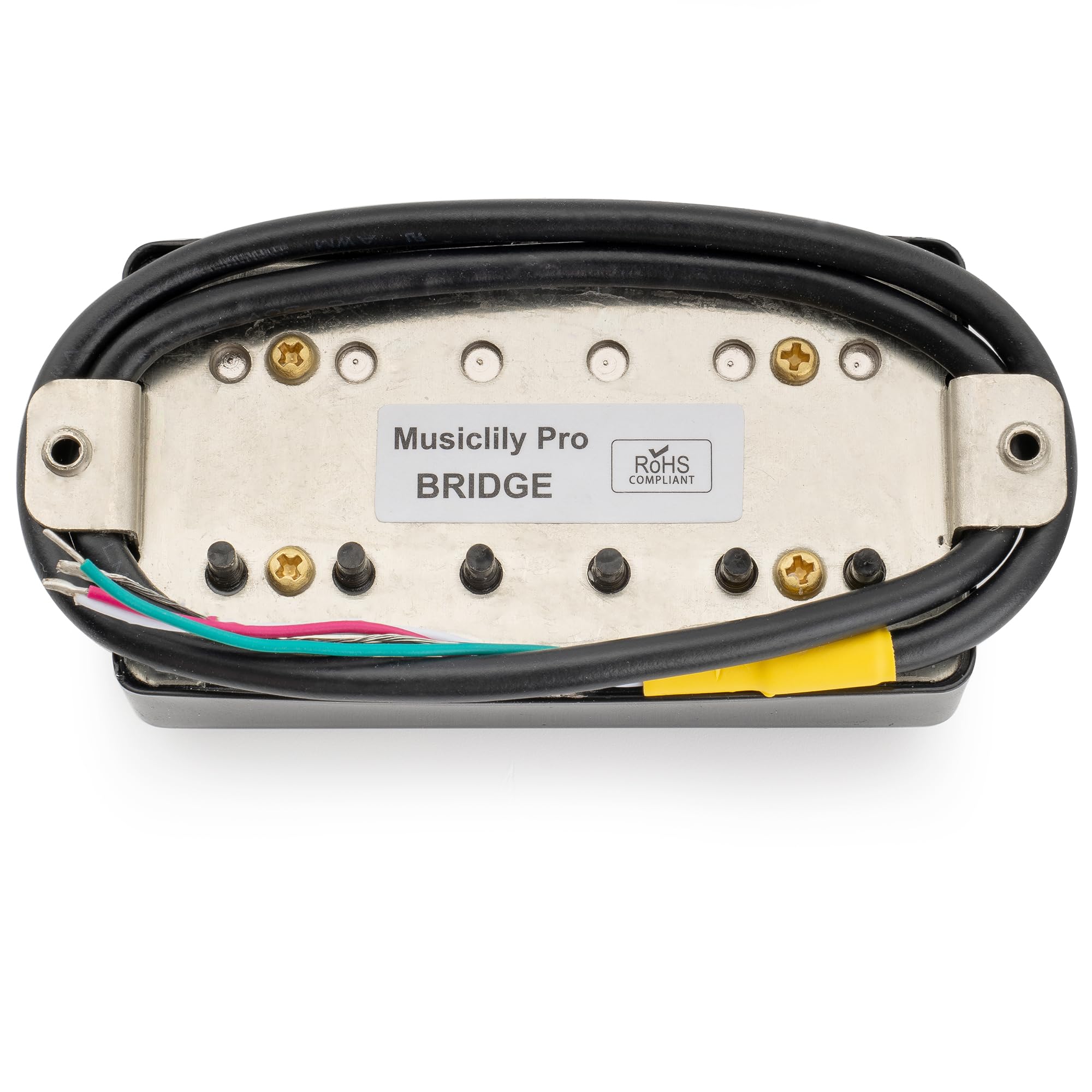 Musiclily Pro LP-CMHA Alnico 5 Covered Humbucker Bridge Pickup 16K for LP Style Electric Guitar Black, Modern High Output Bridge Black - Image 4