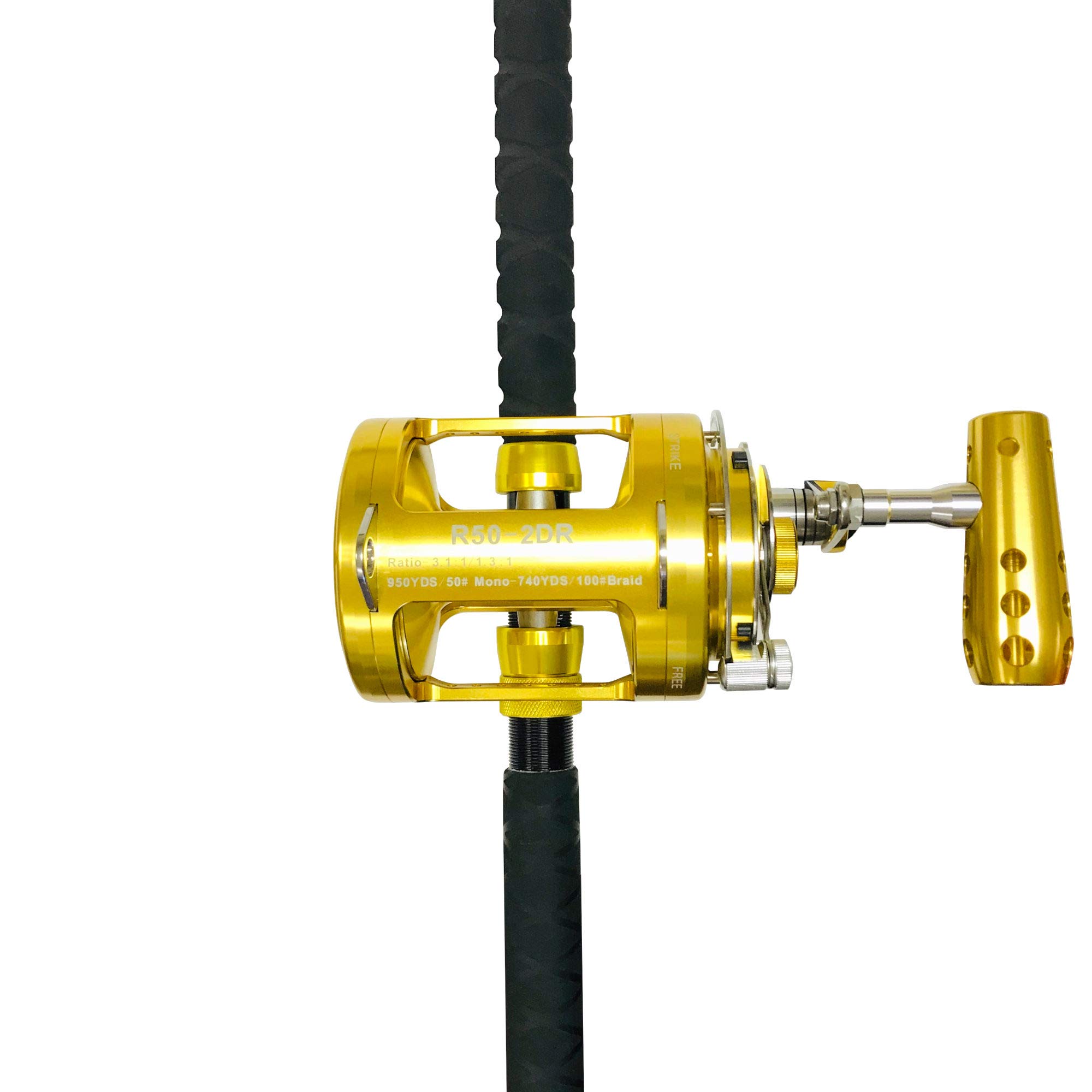 Amazon.com : 50W 2-Speed Reels on 100-120 lb. Tournament Rods (4 Pack) :  Sports & Outdoors