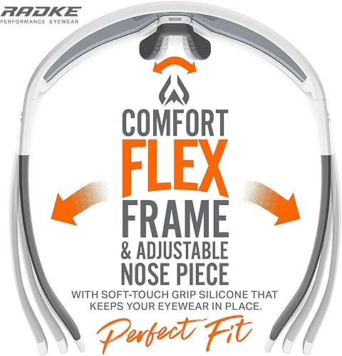 Miniatura 5 de Wildhorn Radke - Lentes de ciclismo MTB, UV400, gafas de sol deportivas de esquí y correr para mujeres y hombres, gafas de béisbol con 3 lentes de
